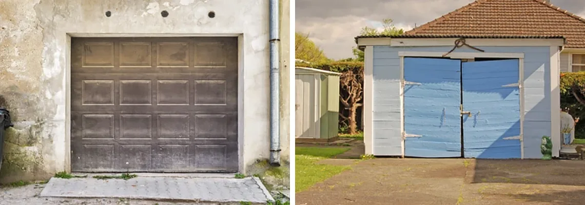 Rotten Steel Garage Door Repair in Rockford, Illinois