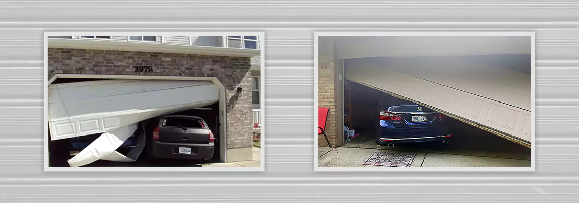 Repair Commercial Garage Door Got Hit By A Car in Rockford, Illinois